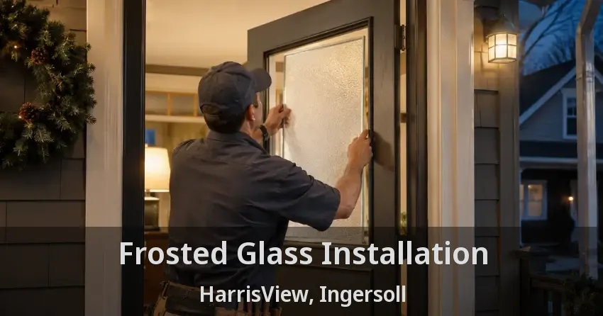Frosted Glass Installation HarrisView, Ingersoll - ON