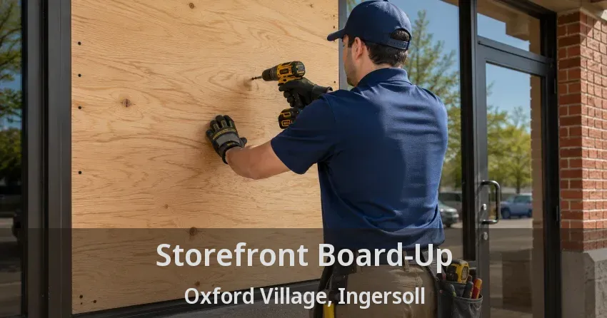 Storefront Board-Up Oxford Village, Ingersoll - ON
