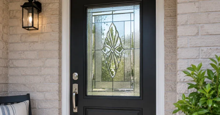 technician replacing a cracked decorative glass panel in HarrisView, Ingersoll