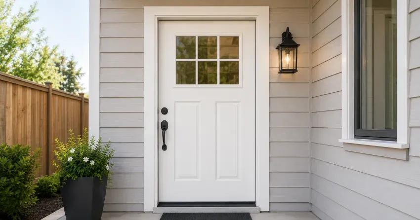 technician installing exterior door frame in Ingersoll