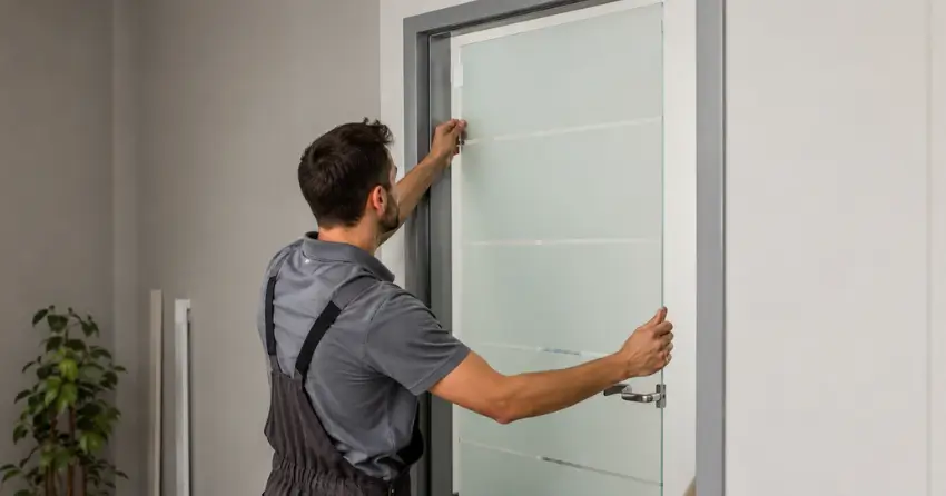 frosted glass interior door panel installation in Golf Estates, Ingersoll